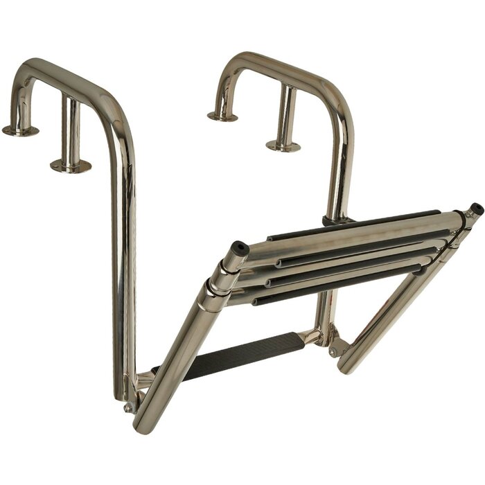 Folding & Telesopic Boat Ladder 4 Steps 124x38cm SS316