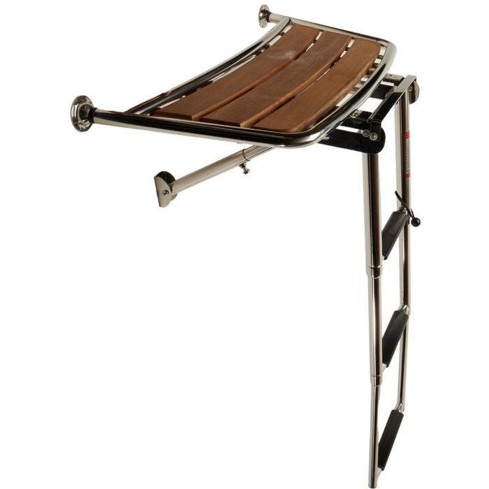 Telescopic Boat Ladder 3 Steps SS316 with Platform 84x41cm