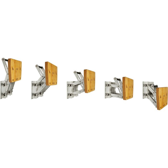 Buitenboordmotorstoel Tot 50kg Aluminium met Houten Plaat