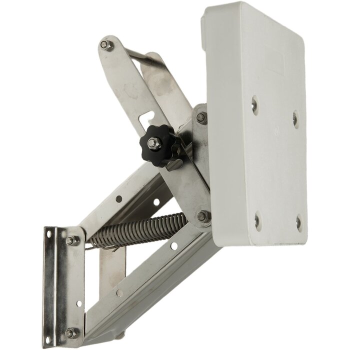 Buitenboordmotorstoel Tot 40kg Rvs met Kunststof Plaat Wit