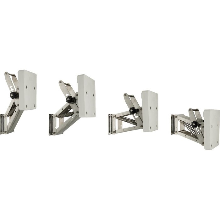 Buitenboordmotorstoel Tot 40kg Rvs met Kunststof Plaat Wit