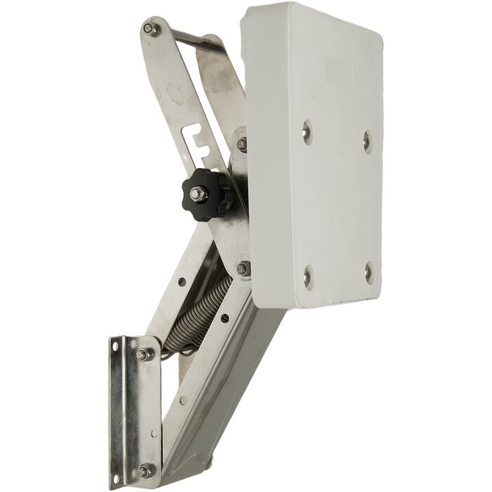 Buitenboordmotorstoel Tot 40kg Rvs met Kunststof Plaat Wit