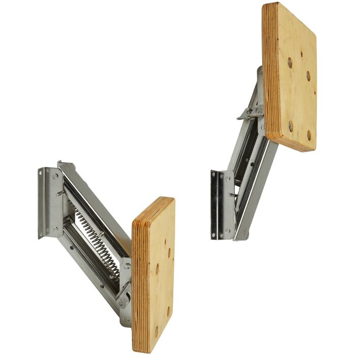 Buitenboordmotorstoel Tot 20kg Rvs met Houten Plaat