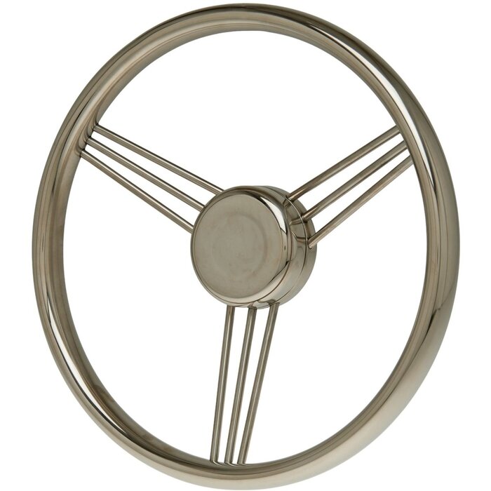 Rvs Stuurwiel Boot 340mm 3x3 Spaaks