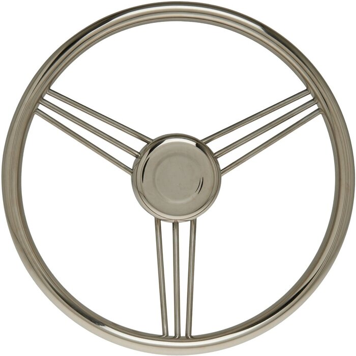 Rvs Stuurwiel Boot 340mm 3x3 Spaaks