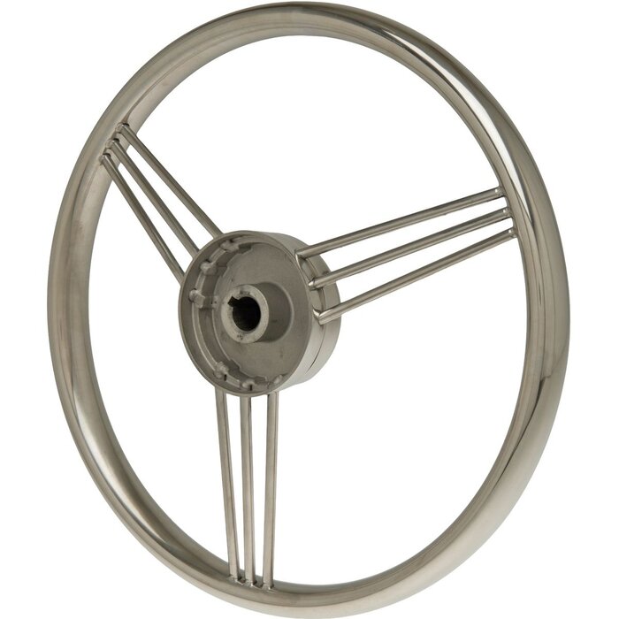 Rvs Stuurwiel Boot 340mm 3x3 Spaaks