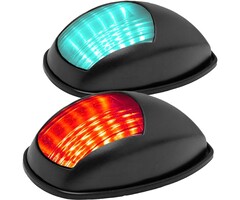 Port & Starboard LED Navigation Lights 98mm Up To 12m Black