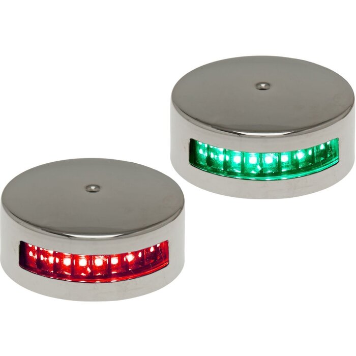 Port & Starboard LED Navigation Lights 76mm Up To 20m SS316