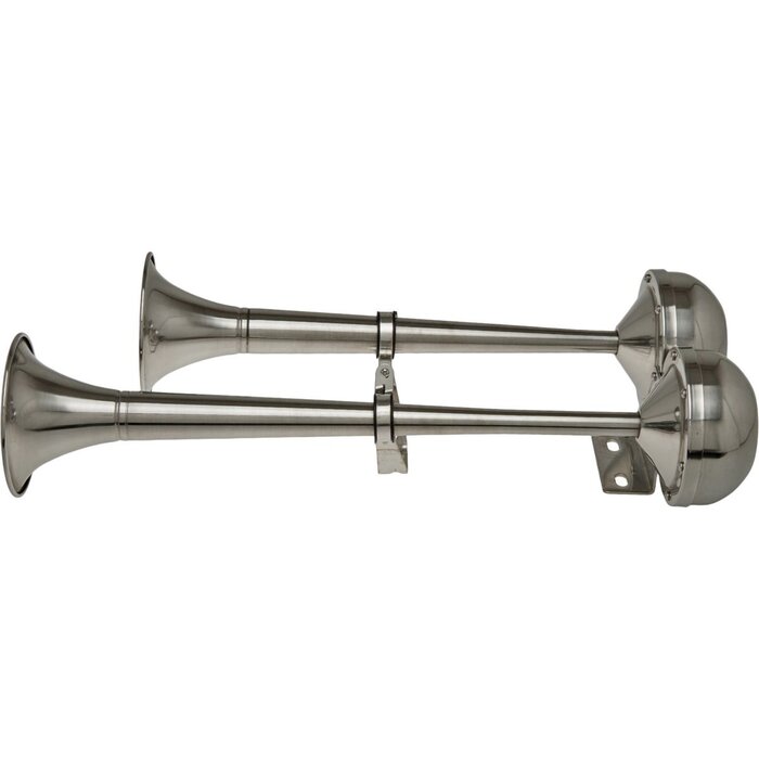 Rvs Scheepshoorn 12V 2-Tonig 115dB 47cm