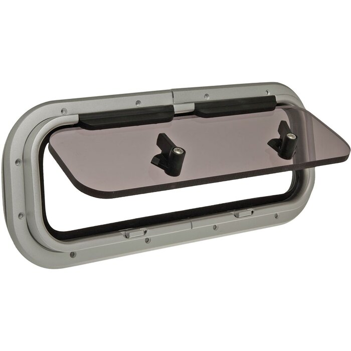 Porthole Rectangular 429x175mm Aluminium