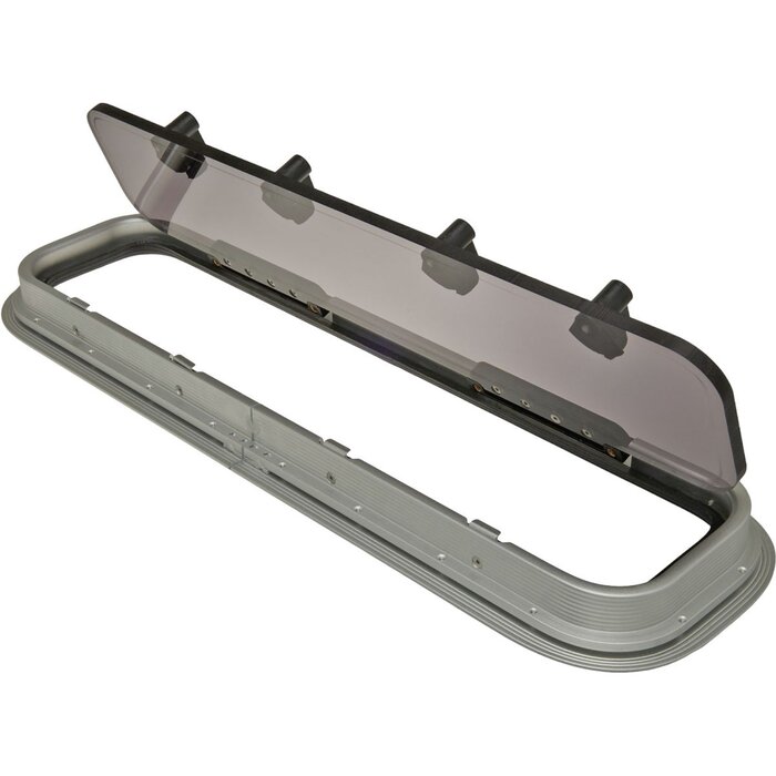 Porthole Rectangular 627x171mm Aluminium