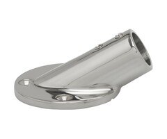 Railingsteun 22mm 30 graden met Ronde Voet Rvs