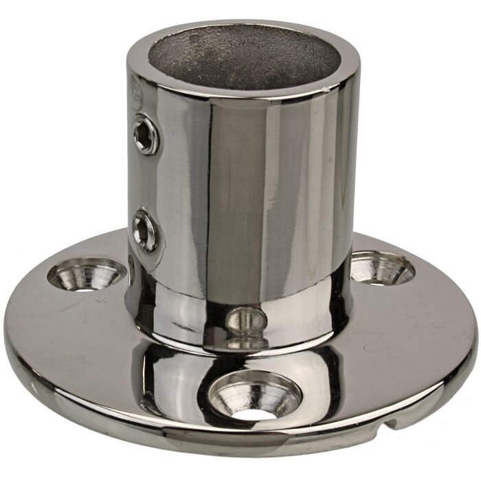 Round Base 90 Degree for 22mm Boat Rail SS316