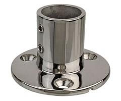 Railingsteun 25mm 90 graden met Ronde Voet Rvs