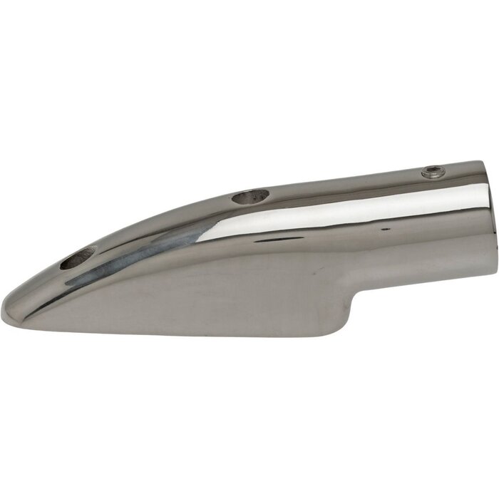 Railinghouder Eindstuk 22mm 90 graden 39mm Hoog Rvs