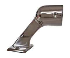 Boat Rail End Fitting 22mm 60 Degree 67mm Height SS316