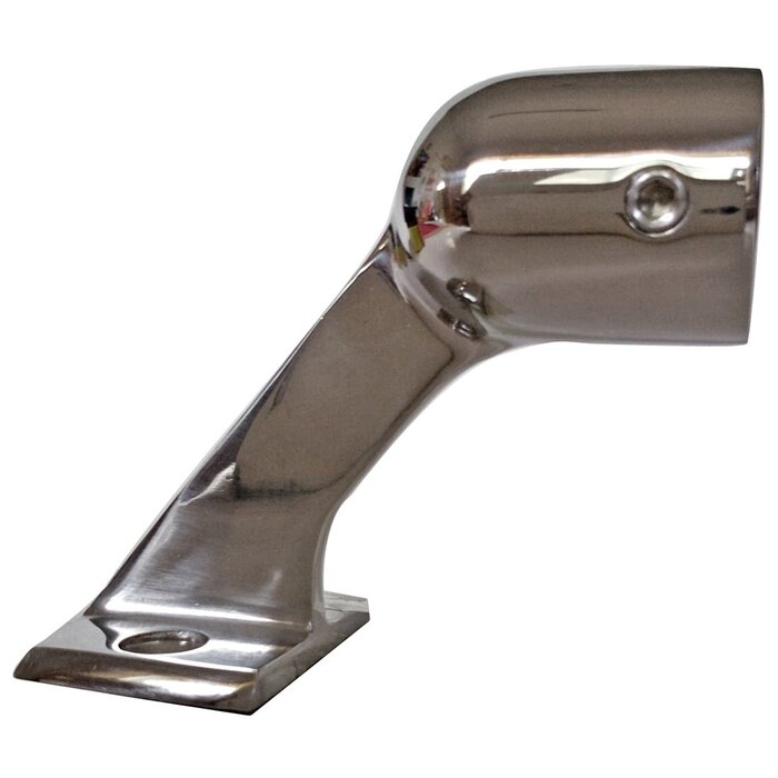 Boat Rail End Fitting 22mm 60 Degree 67mm Height SS316