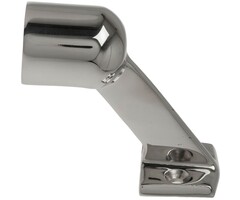 Boat Rail End Fitting 25mm 60 Degree 70mm Height SS316
