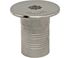 Dekvuldop Water voor Lierhendel 50mm Rvs