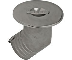 Dekvuldop Fuel 45 graden met Verzonken Hendel 50mm Rvs