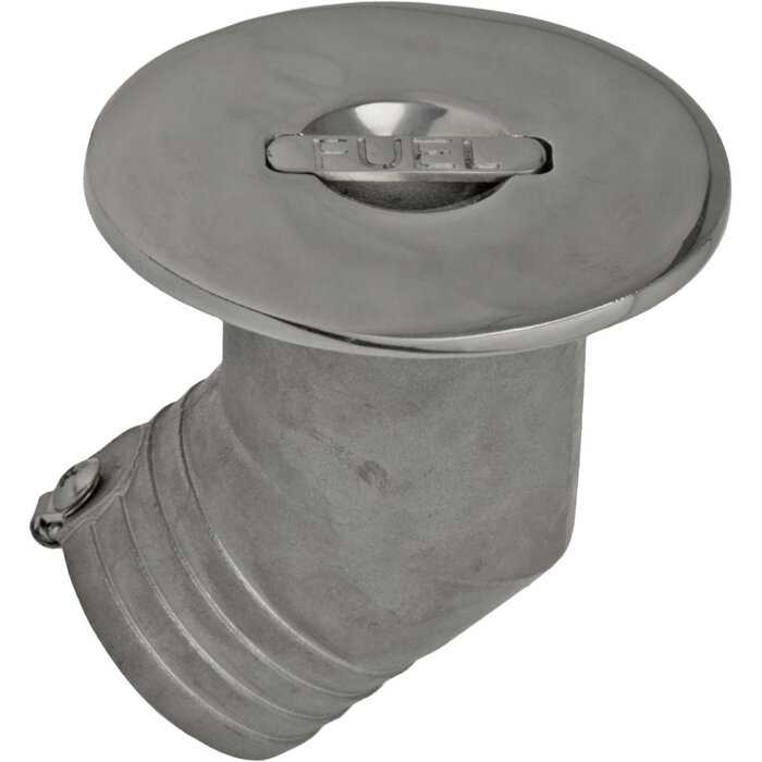 Dekvuldop Fuel 45 graden met Verzonken Hendel 50mm Rvs