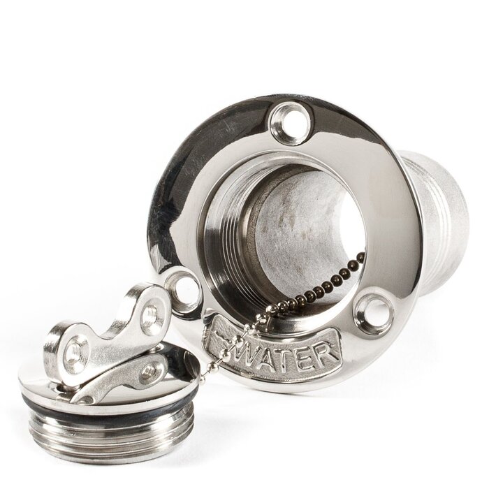 Dekvuldop Water 38mm Rvs