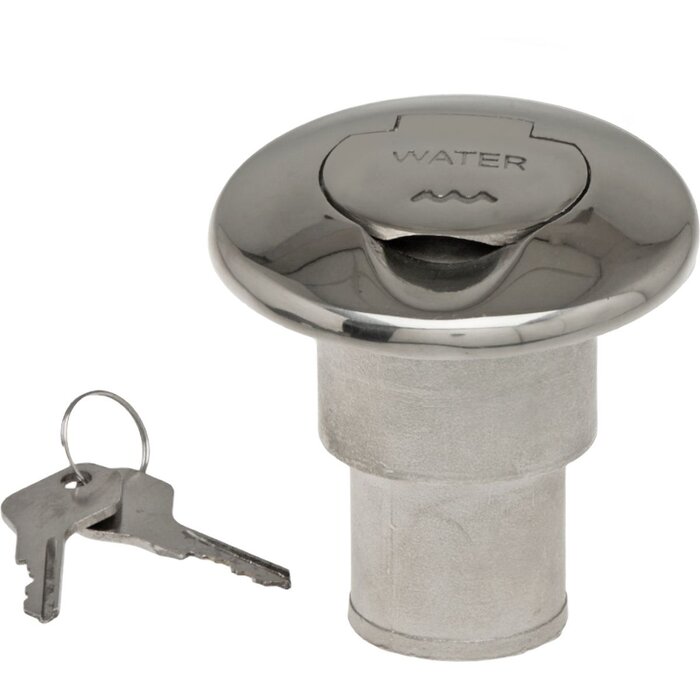 Dekvuldop Water met Slot 38mm Rvs