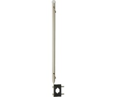 Boat Flag Pole 39cm with Holder for 22-25mm Boat Rail SS316