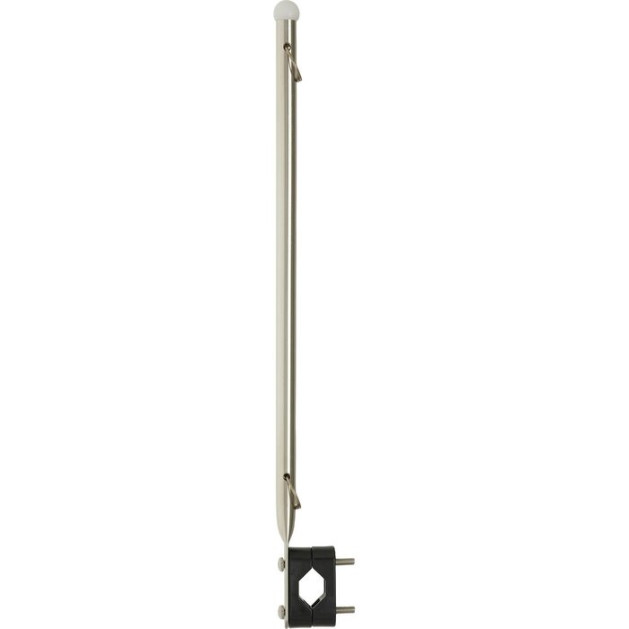 Rvs Vlaggenstok 39cm met Houder voor Railing 22-25mm