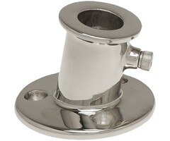 Rvs Vlaggenstokhouder Boot 22mm 80 graden