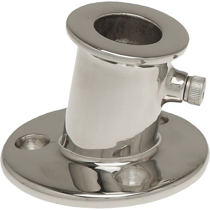 Boat Flag Pole Holder 25mm 80 Degrees SS316