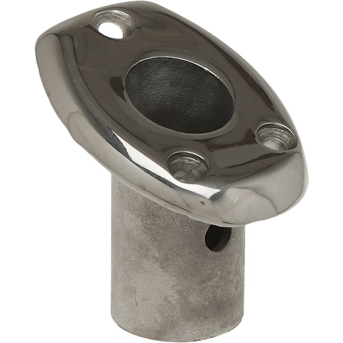 Boat Flag Pole Holder 25mm Built-In 70 Degrees SS316