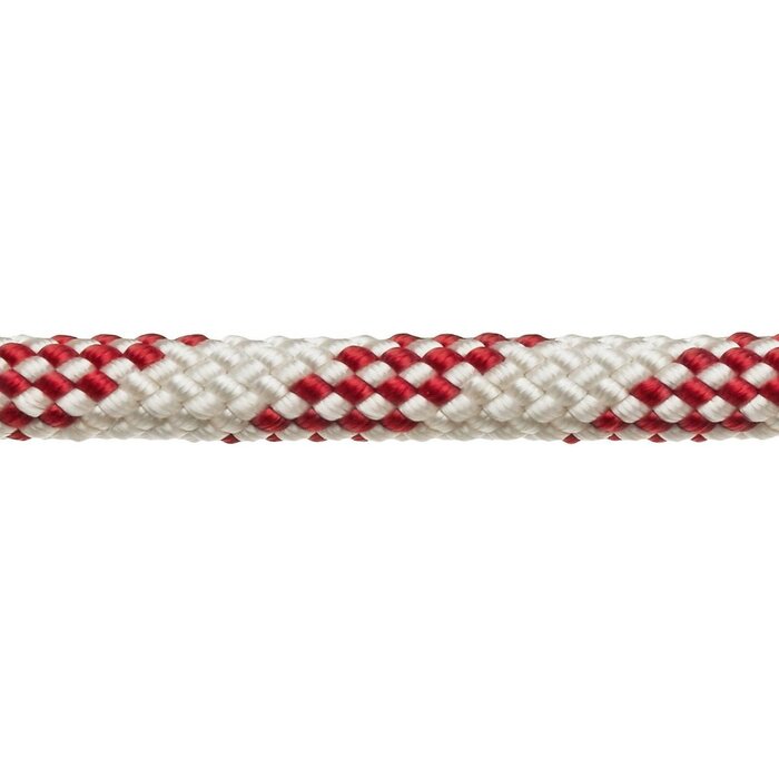 10mm Polyester Rope Double Braided White-Red