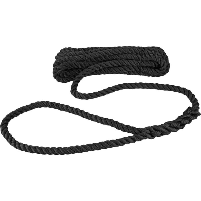 14mm x 10m Mooring Line with Loop 3-Strand Polyester Black