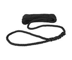 16mm x 15m Mooring Line with Loop 3-Strand Polyester Black