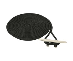 10mm x 6m Landvast met Lus Deluxe Zwart Polyester