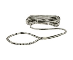 12mm x 10m Mooring Line with Loop Deluxe Polyester White-Black