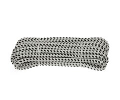 14mm x 10m Landvast met Lus Deluxe Polyester Wit-Zwart