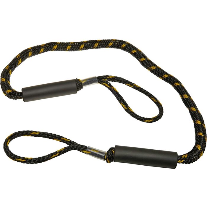 Bungee Dock Line with Double Loop 155-225cm Black-Yellow