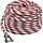 8mm x 25m Zeilval met Gesplitste Sluiting Wit-Rood