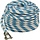 10mm x 30m Zeilval met Gesplitste Sluiting Wit-Blauw