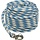 8mm x 25m Zeilval met Gesplitste Snapsluiting Wit-Blauw