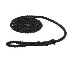 8mm x 1,5m Fenderlijn met Lus 3-Strengs Polyester Zwart