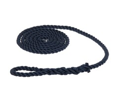 6mm x 1,5m Fenderlijn met Lus 3-Strengs Polyester Blauw