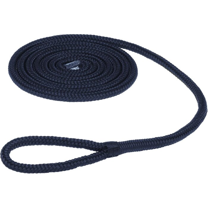 10mm Fenderlijn met Lus 2m Deluxe Polyester Blauw