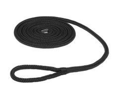 10mm Fenderlijn met Lus 2m Deluxe Polyester Zwart