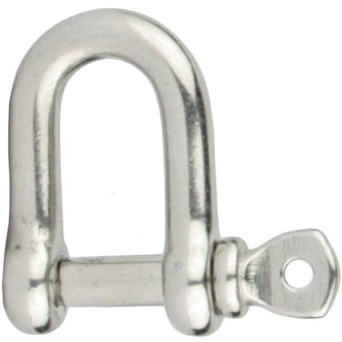 6mm D-Sluiting Rvs