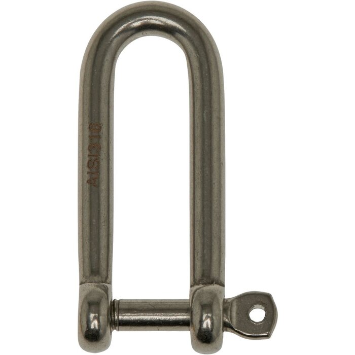 6mm D-Sluiting 47x12mm Rvs
