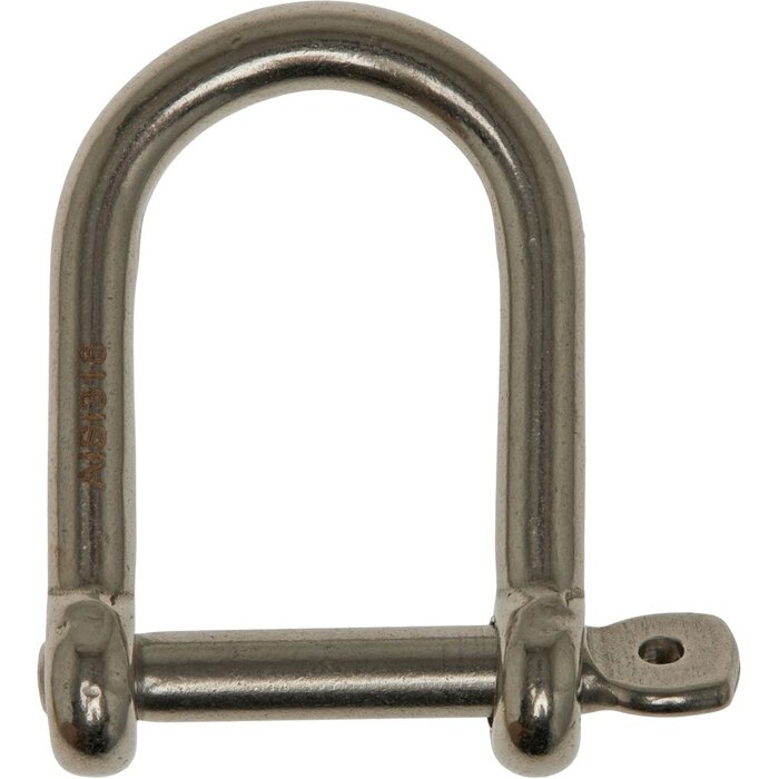 6mm D-Shackle 34x22mm SS316