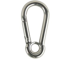 Carabiner with Ring 40mm SS316